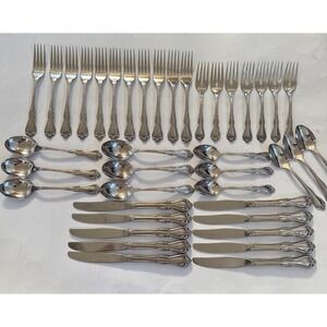 Lot of 40 All-American Briarwood Oneida Stainless Steel Flatware Forks Spoons